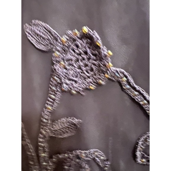 Kroshetta Papillon Womens Beaded Crochet Gown Large Hand Made Embroidered‎ - Picture 6 of 16